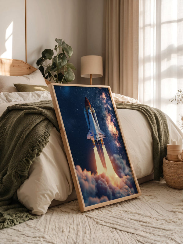 Raumfähre Start Galaxie Hintergrund