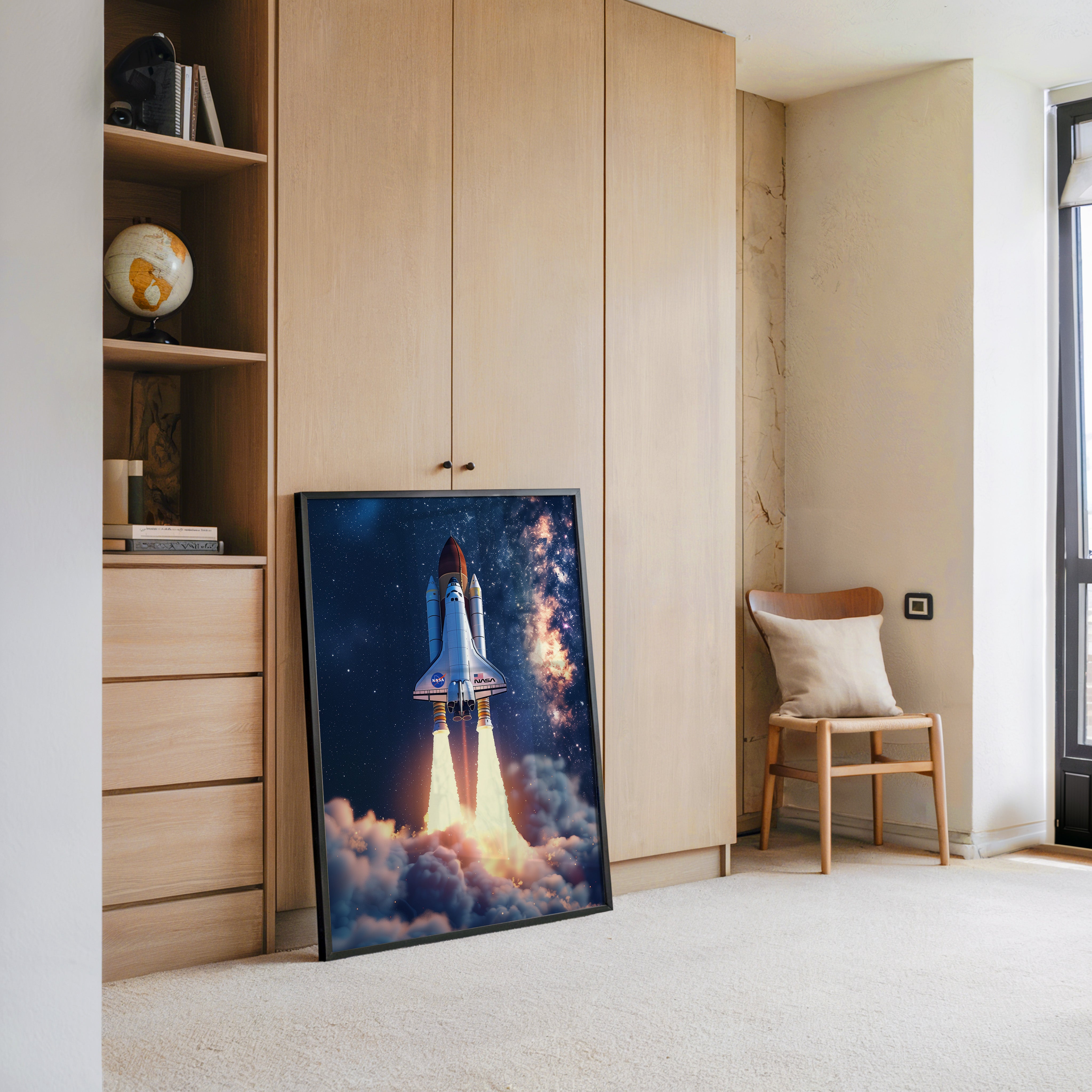 Raumfähre Start Galaxie Hintergrund