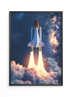 Raumfähre Start Galaxie Hintergrund