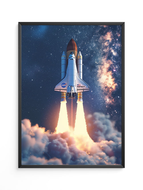 Raumfähre Start Galaxie Hintergrund