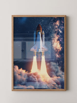 Raumfähre Start Galaxie Hintergrund