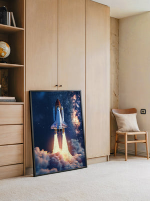 Raumfähre Start Galaxie Hintergrund