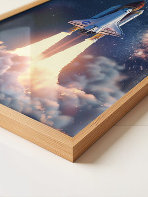 Raumfähre Start Galaxie Hintergrund