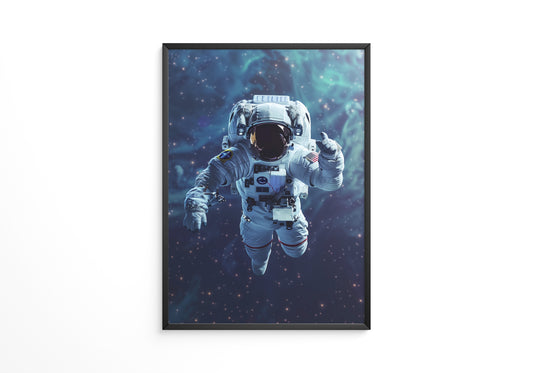 Astronaut im All Farbenspiel