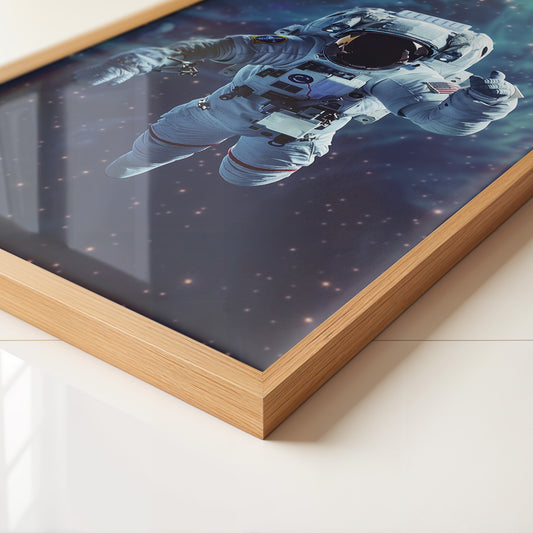 Astronaut im All Farbenspiel