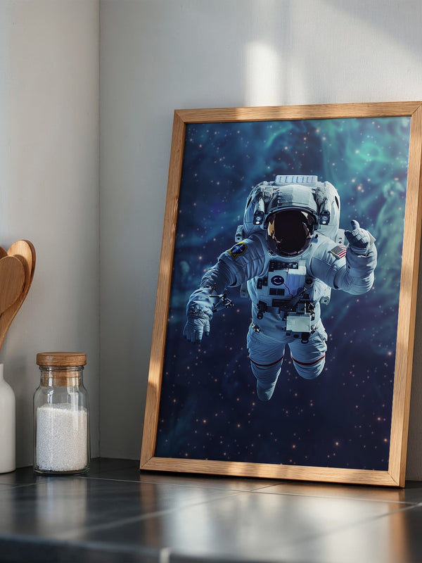 Astronaut im All Farbenspiel