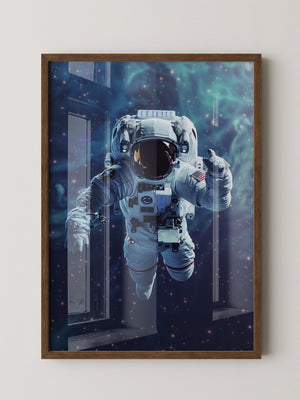 Astronaut im All Farbenspiel