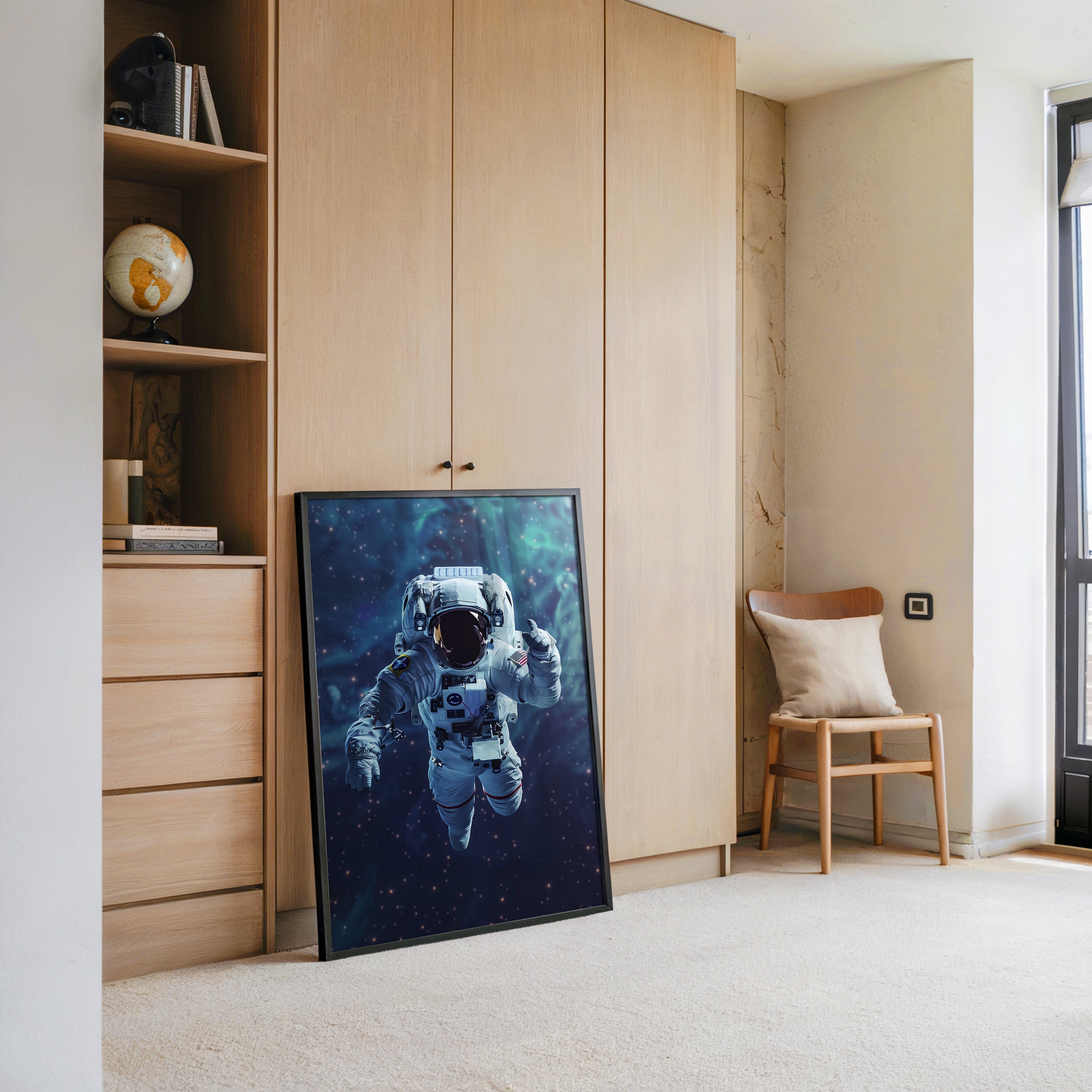 Astronaut im All Farbenspiel