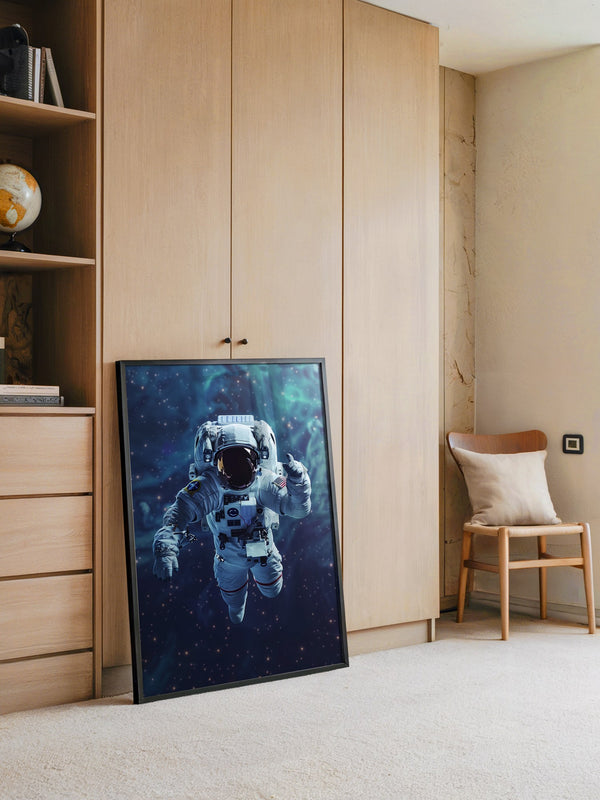 Astronaut im All Farbenspiel
