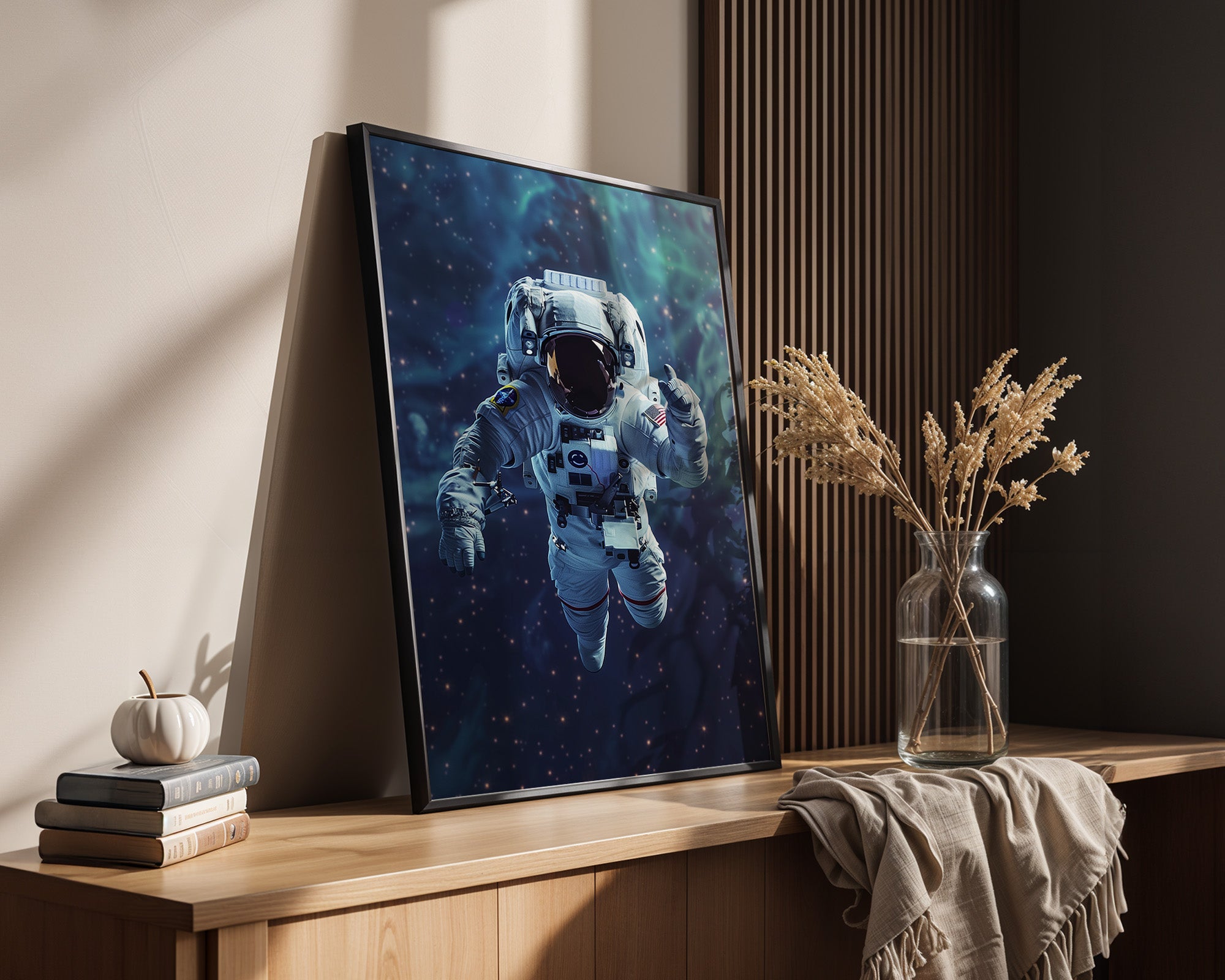 Astronaut im All Farbenspiel