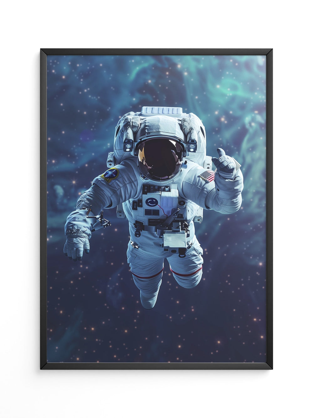 Astronaut im All Farbenspiel