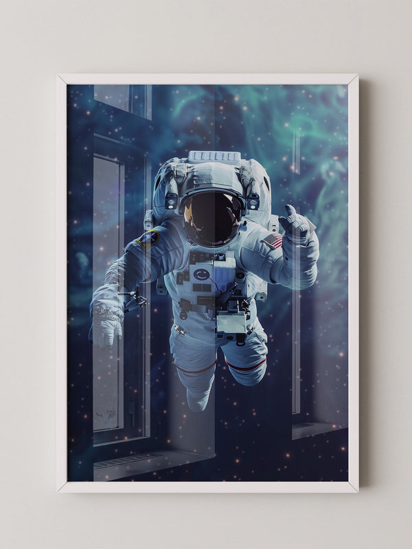 Astronaut im All Farbenspiel