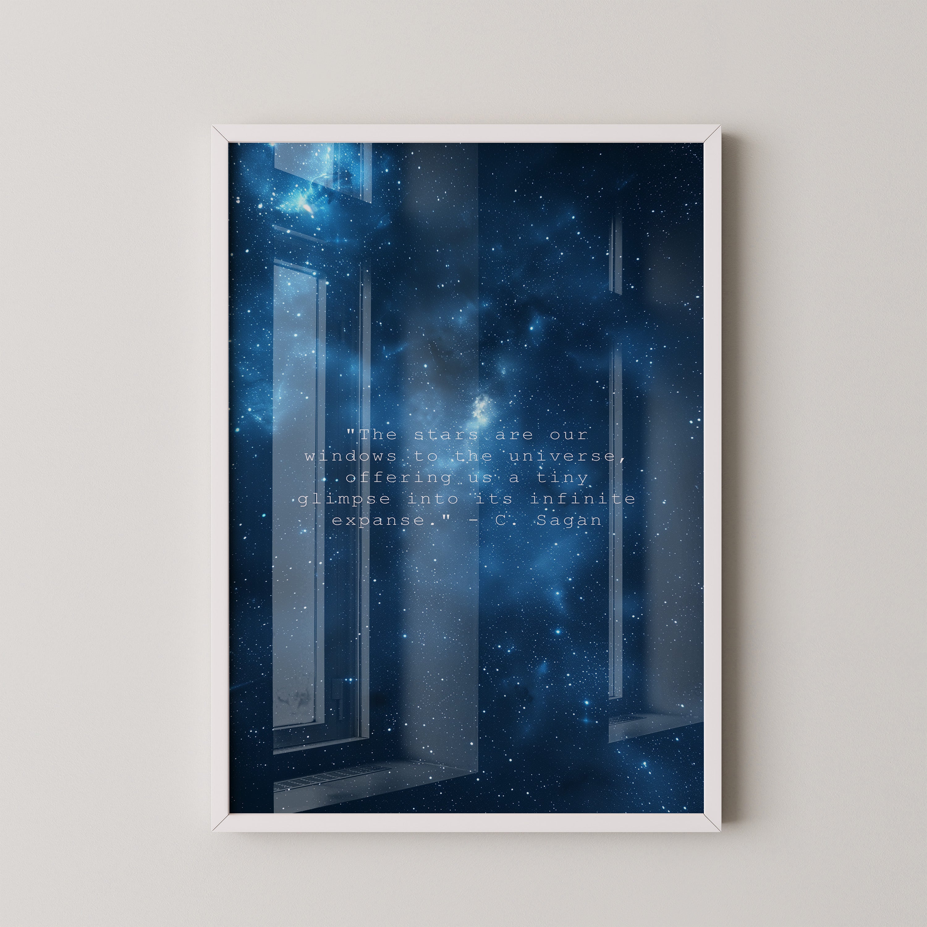 Sternenhimmel Zitat Universum Blau