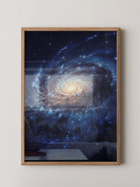 Galaxie Spiralstruktur blau