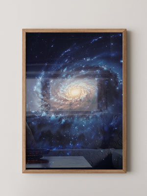 Galaxie Spiralstruktur blau
