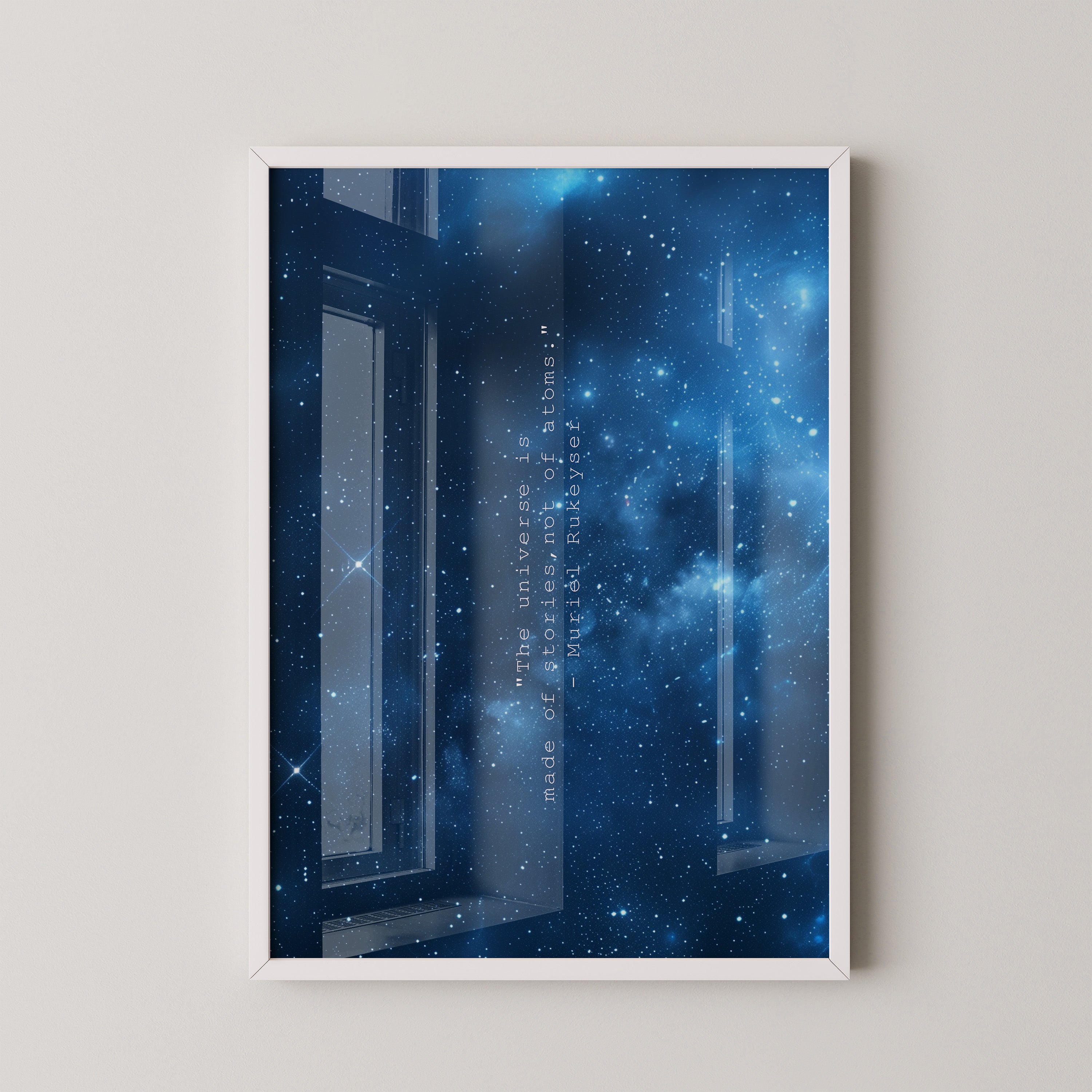 Galaxie Nachthimmel Blau