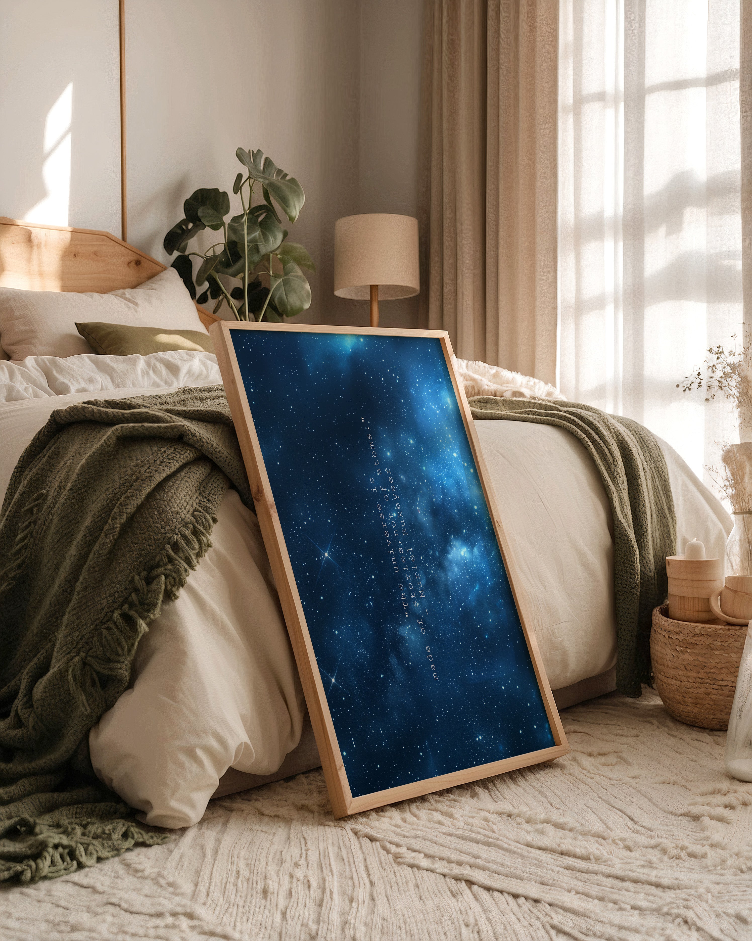 Galaxie Nachthimmel Blau