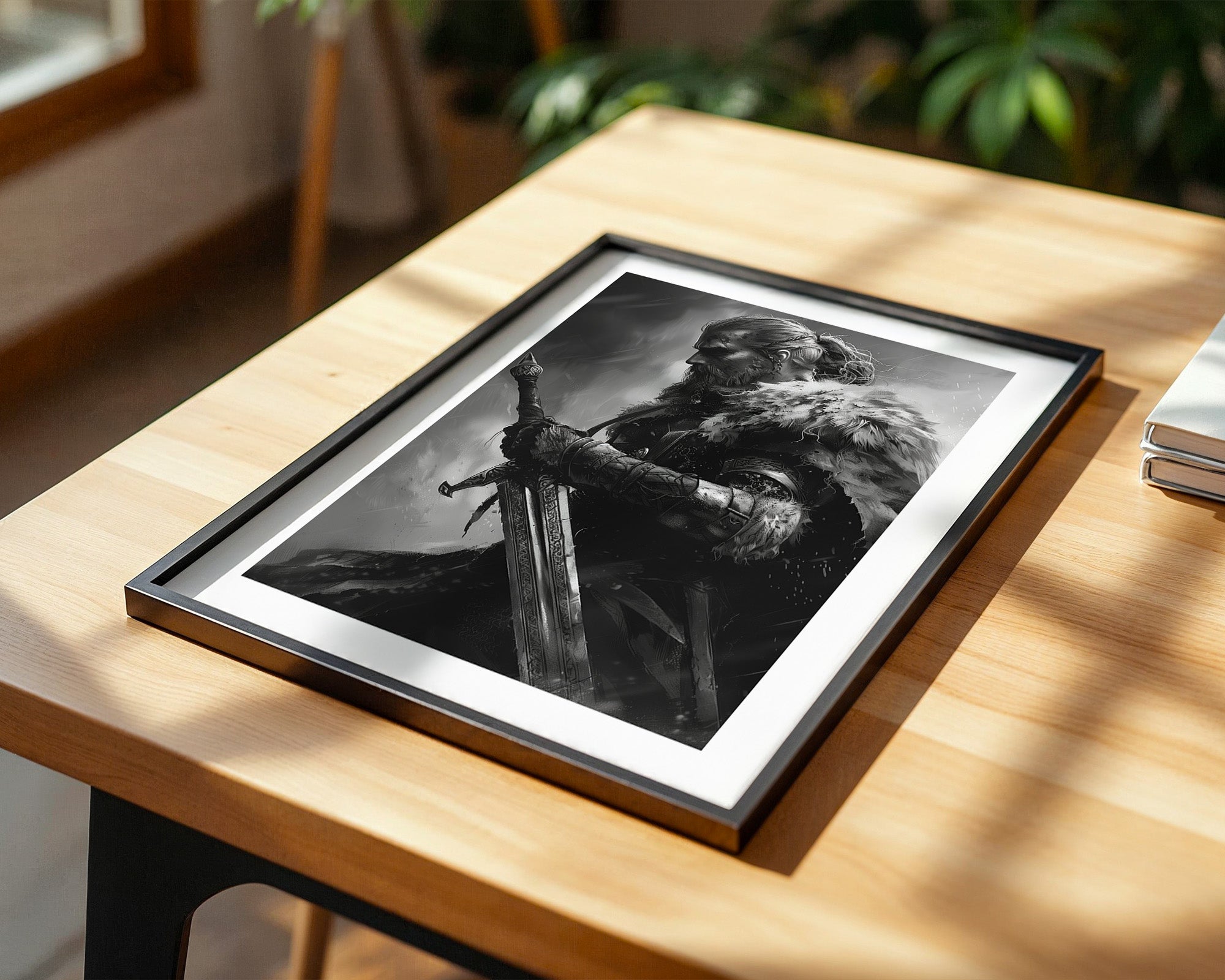 Krieger Stärke Schwarzweiß