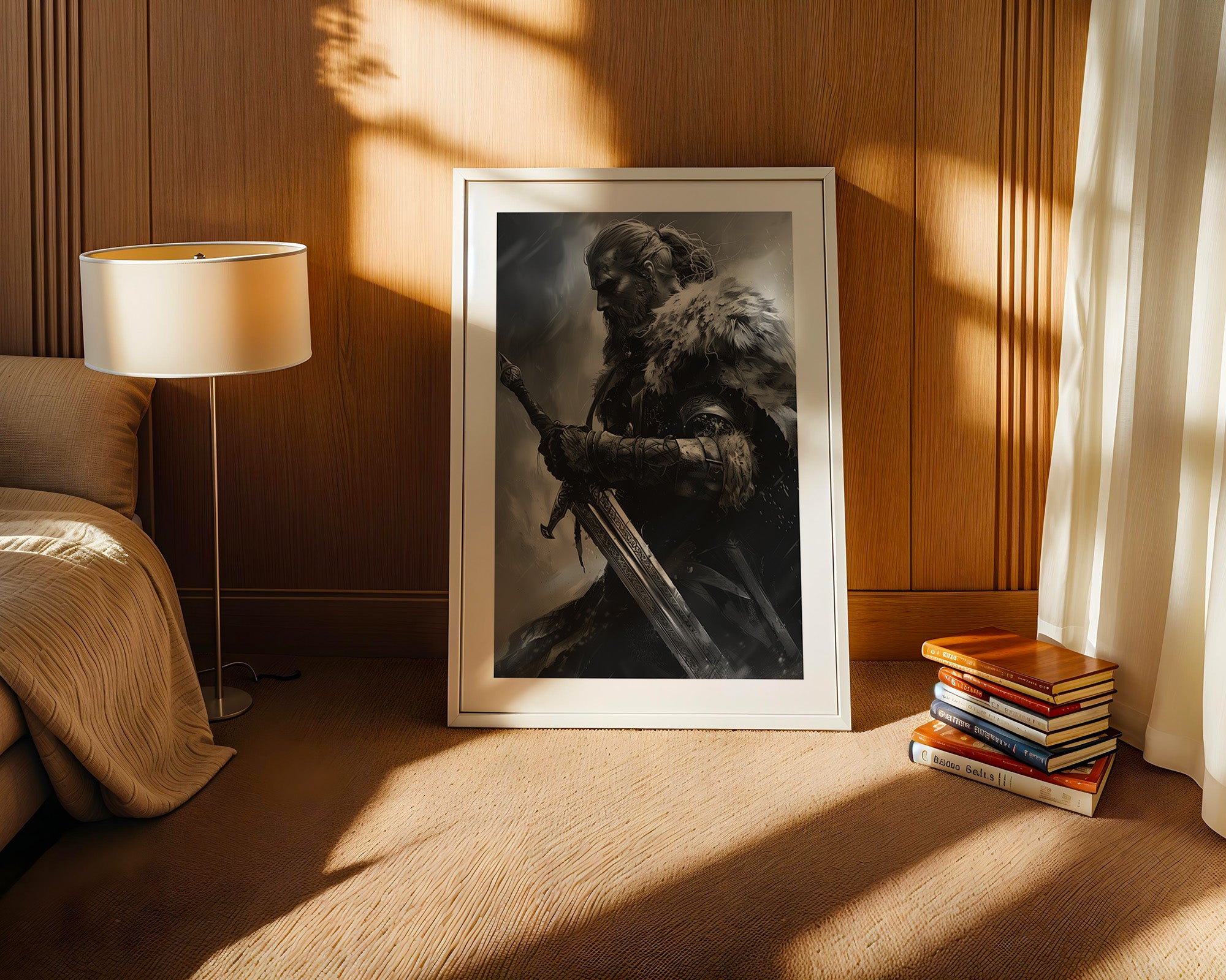 Krieger Stärke Schwarzweiß