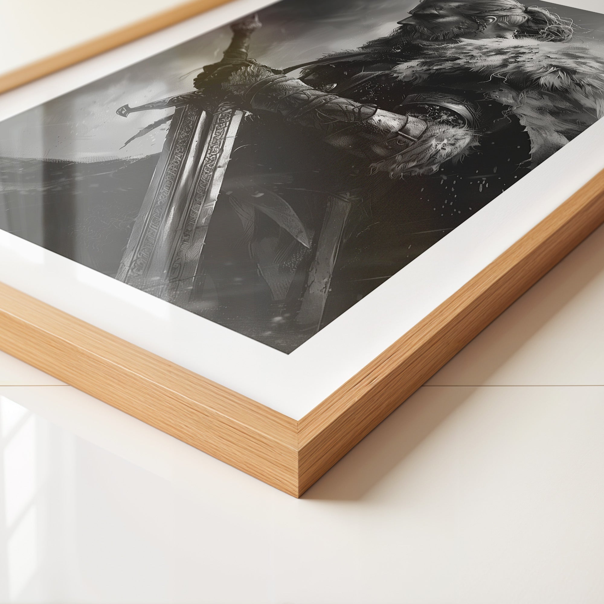 Krieger Stärke Schwarzweiß