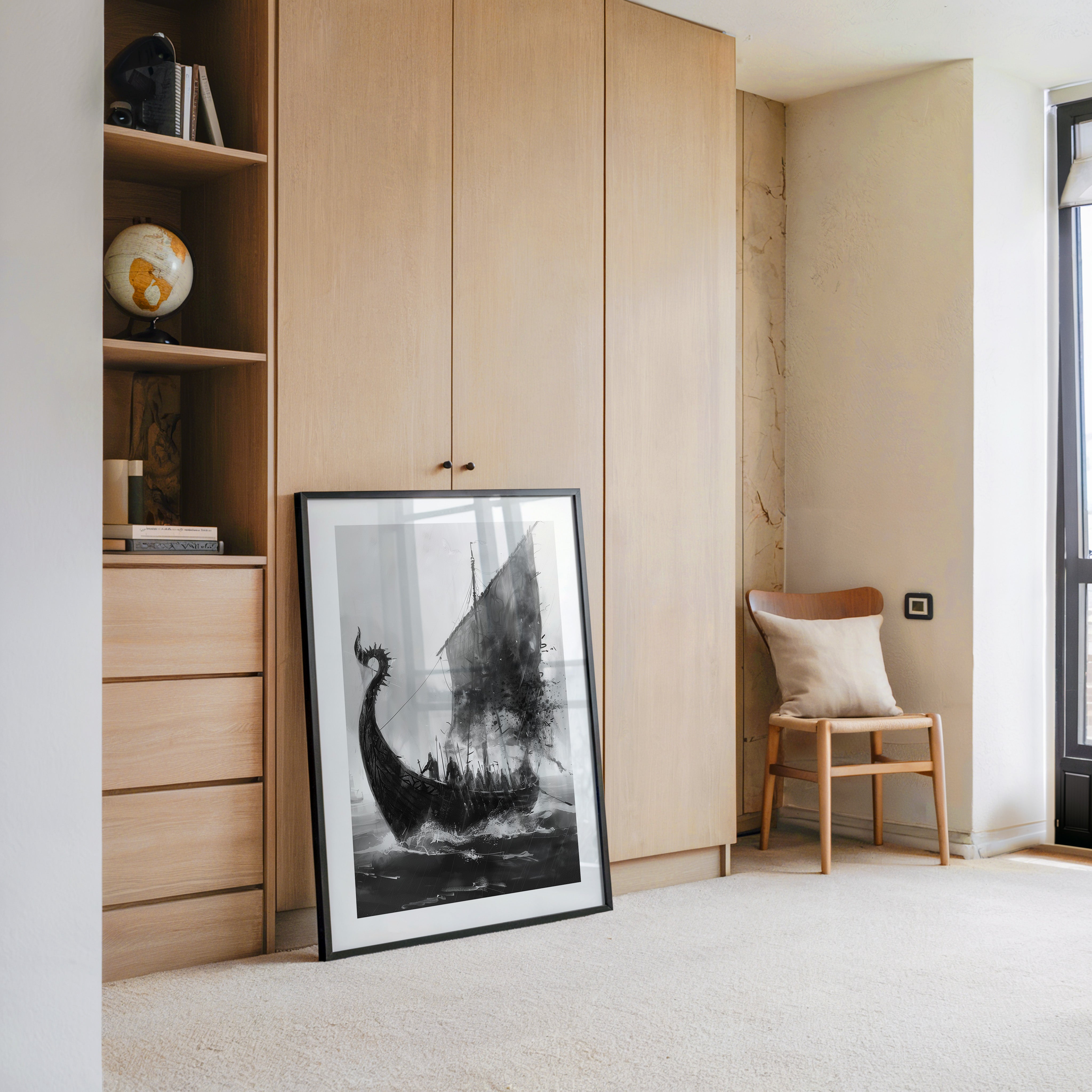 Wikinger Schiff stürmische Fahrt