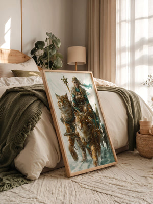 Katzen Schlitten Fantasy Stil