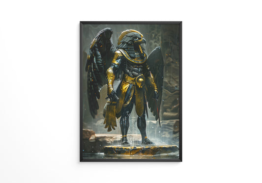 Ägyptischer Falkengott Goldrüstungen