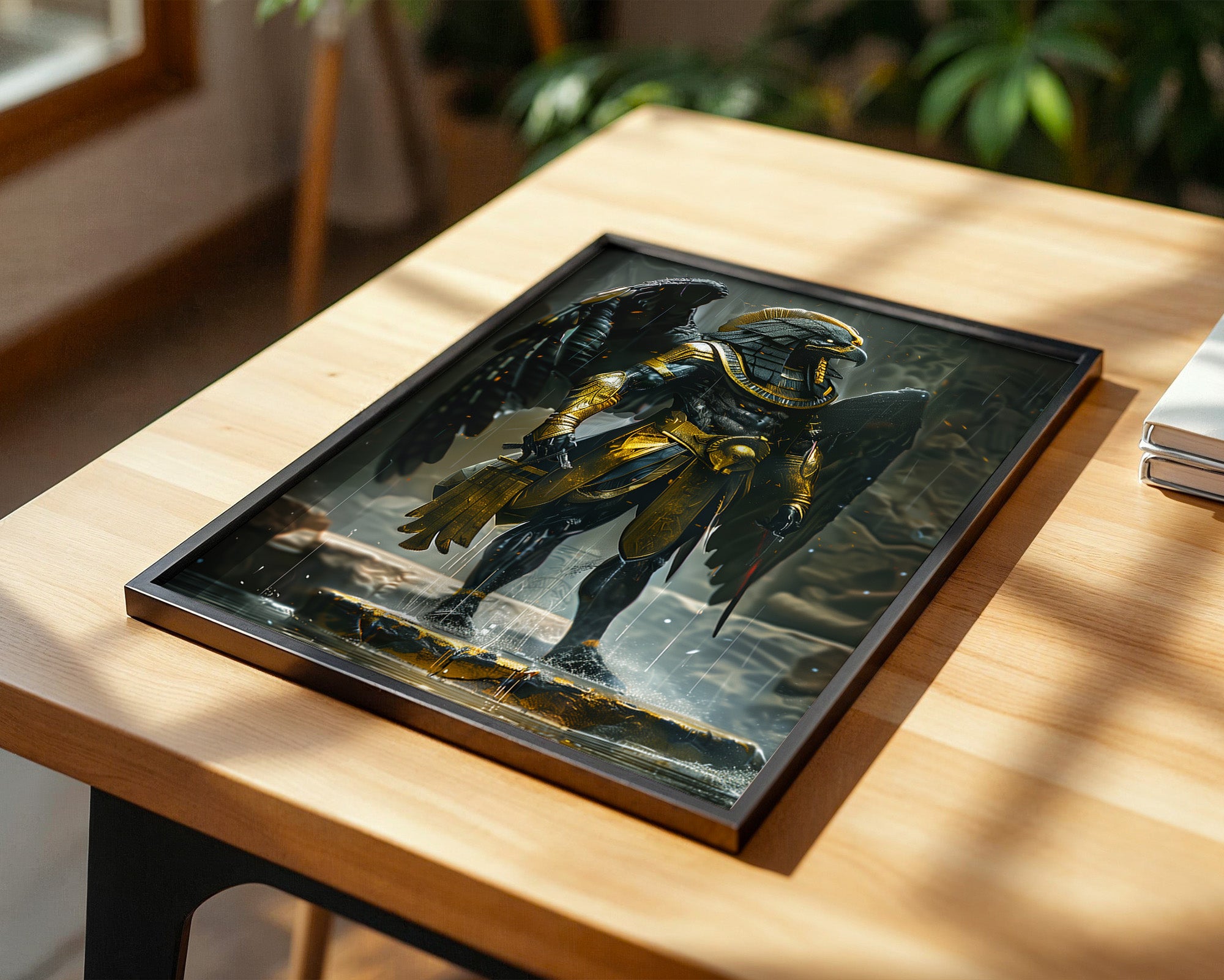 Ägyptischer Falkengott Goldrüstungen