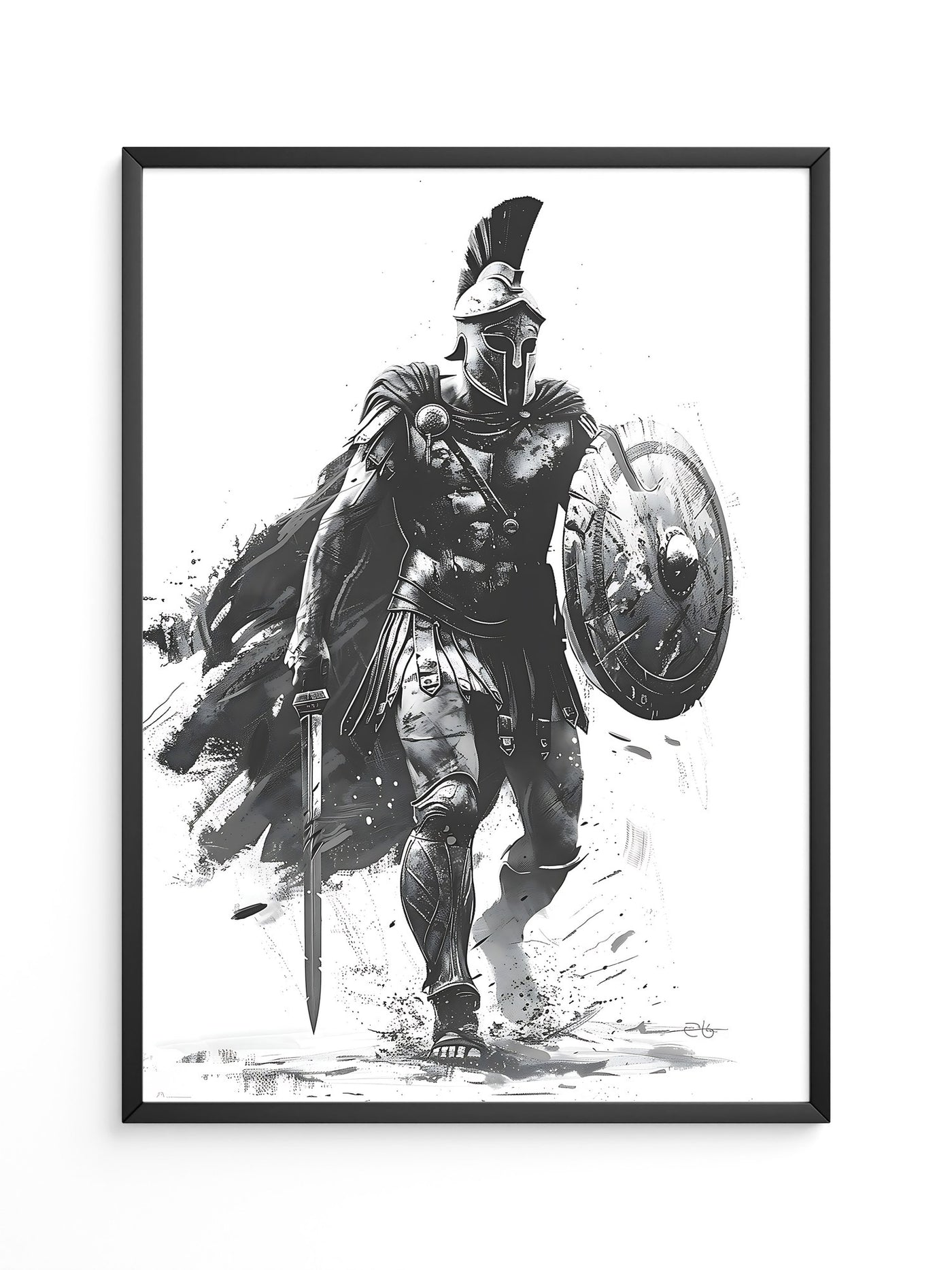 Krieger Graphic Schwarzweiß