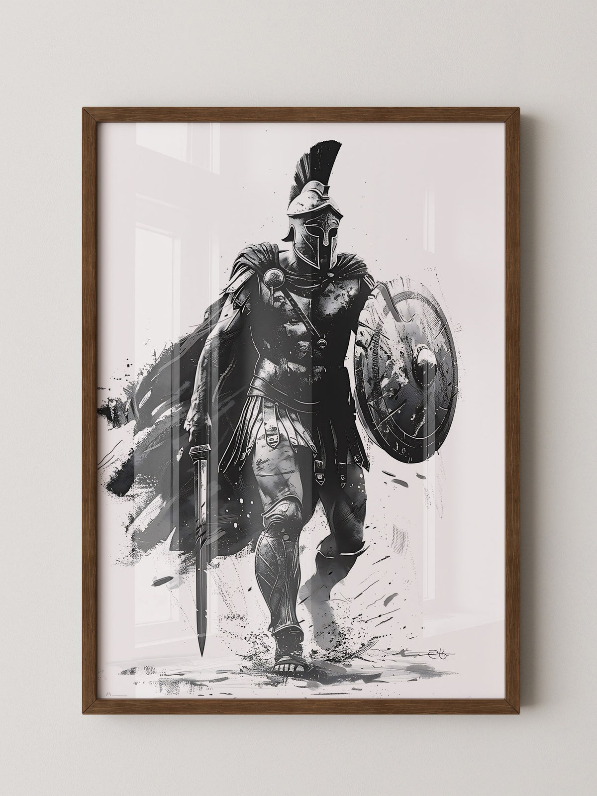 Krieger Graphic Schwarzweiß