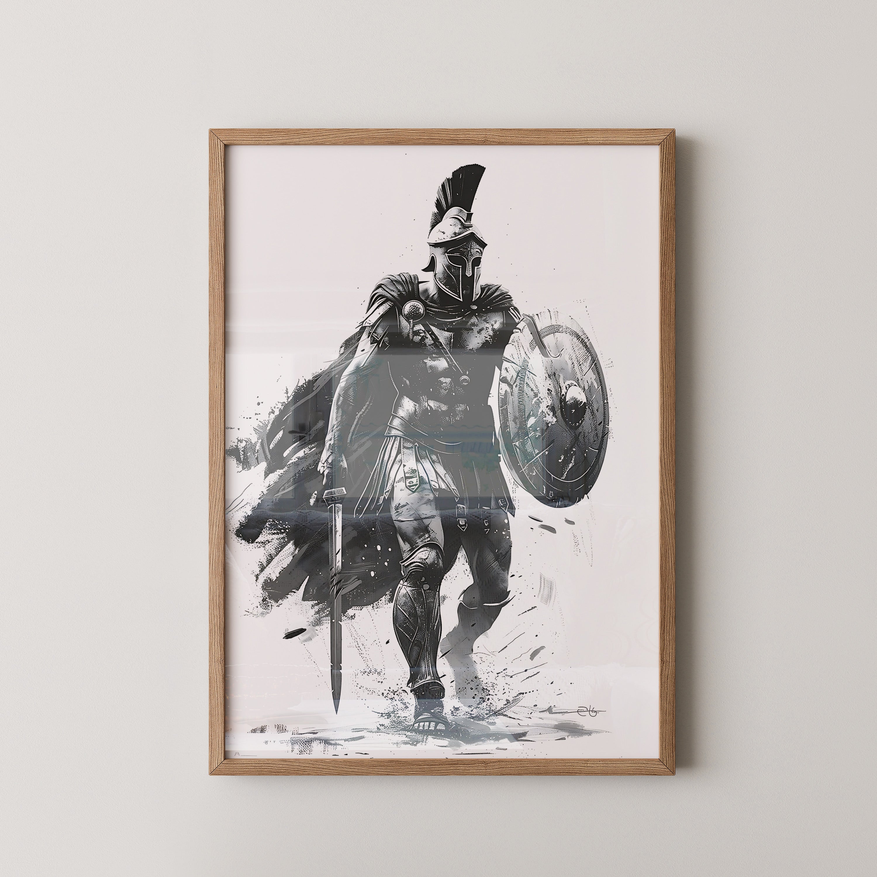 Krieger Graphic Schwarzweiß