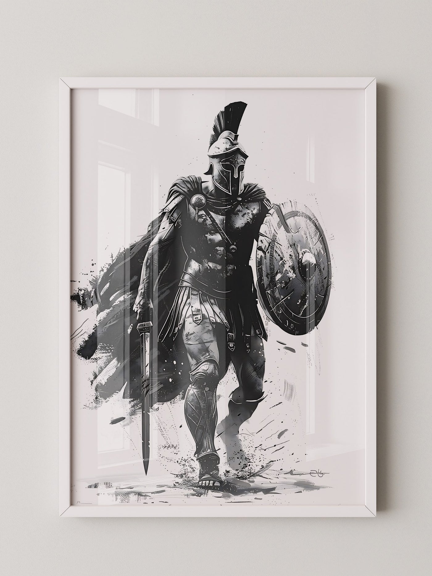 Krieger Graphic Schwarzweiß