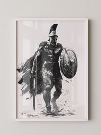 Krieger Graphic Schwarzweiß