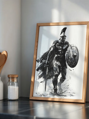 Krieger Graphic Schwarzweiß