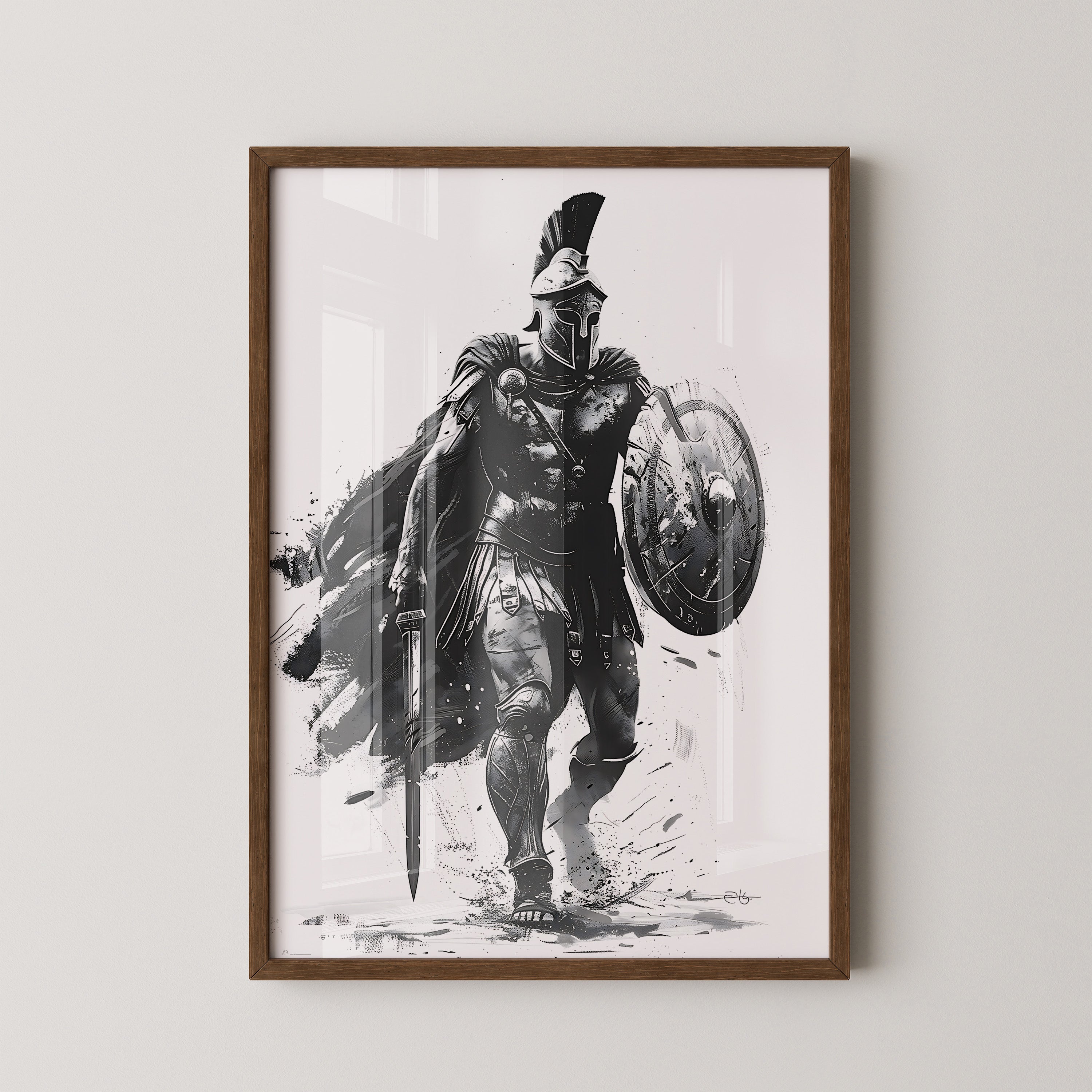 Krieger Graphic Schwarzweiß