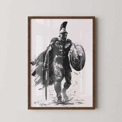 Krieger Graphic Schwarzweiß