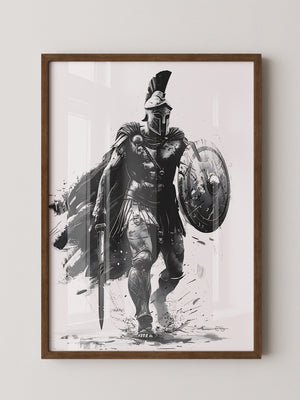 Krieger Graphic Schwarzweiß