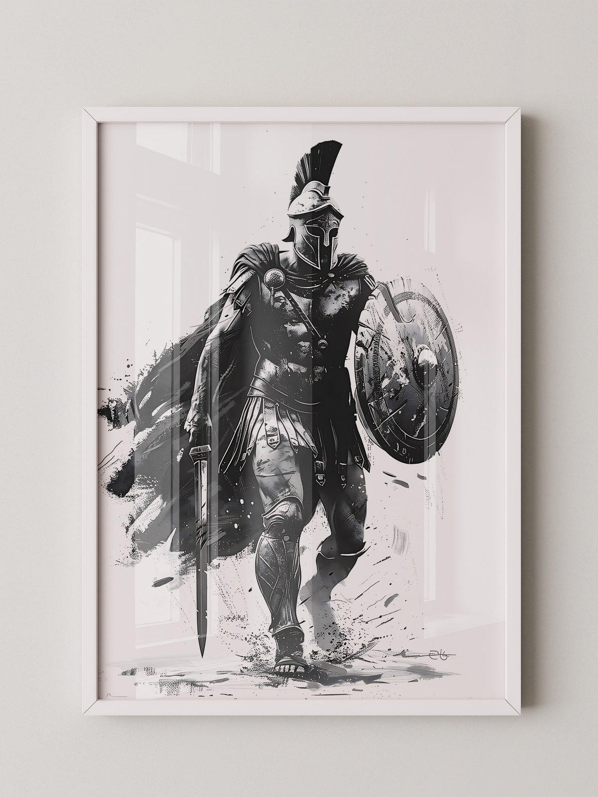 Krieger Graphic Schwarzweiß