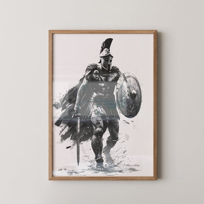Krieger Graphic Schwarzweiß