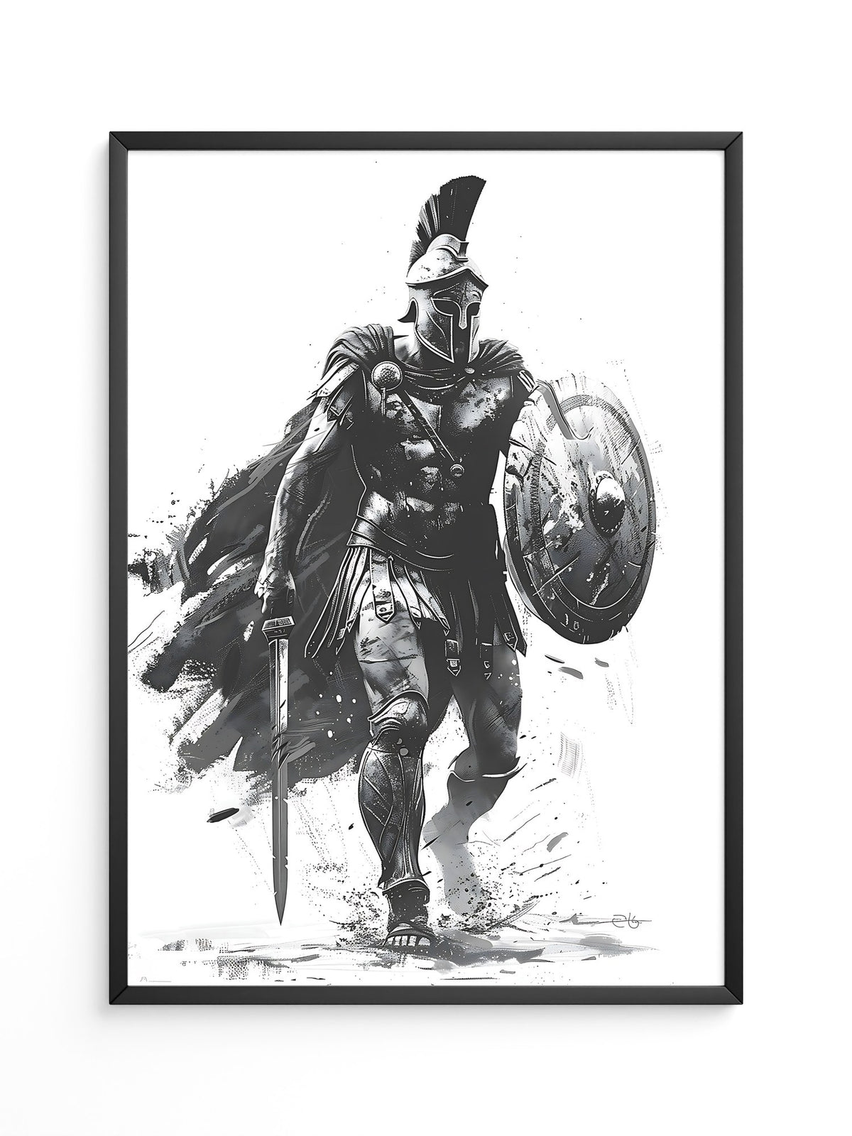 Krieger Graphic Schwarzweiß