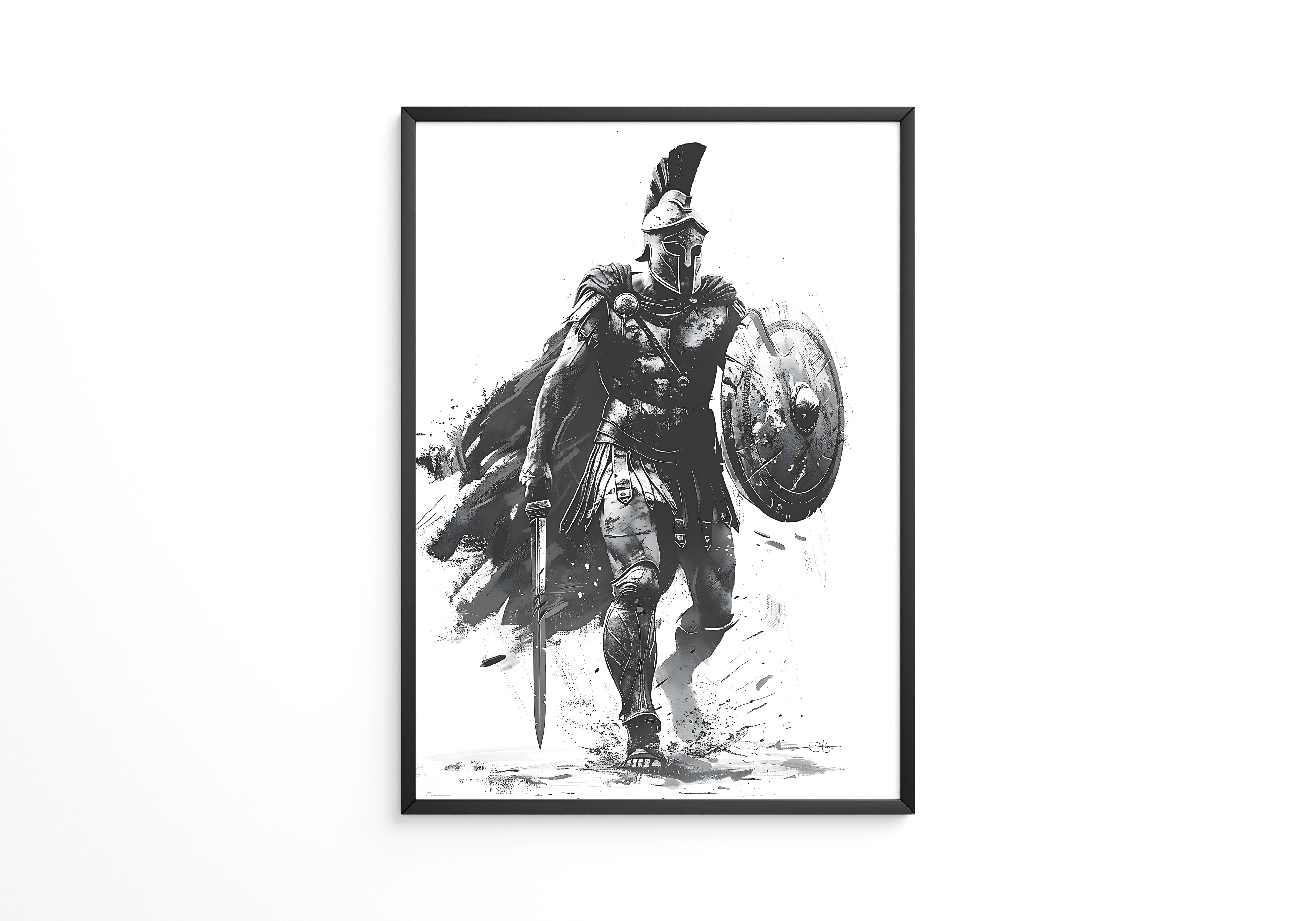 Krieger Graphic Schwarzweiß