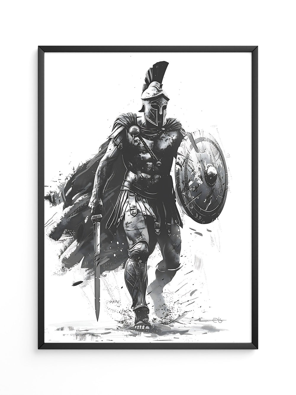 Krieger Graphic Schwarzweiß