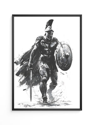 Krieger Graphic Schwarzweiß