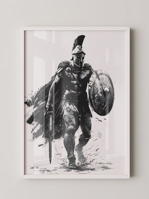 Krieger Graphic Schwarzweiß