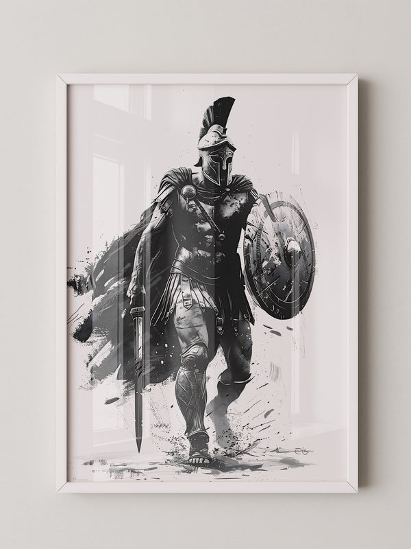 Krieger Graphic Schwarzweiß