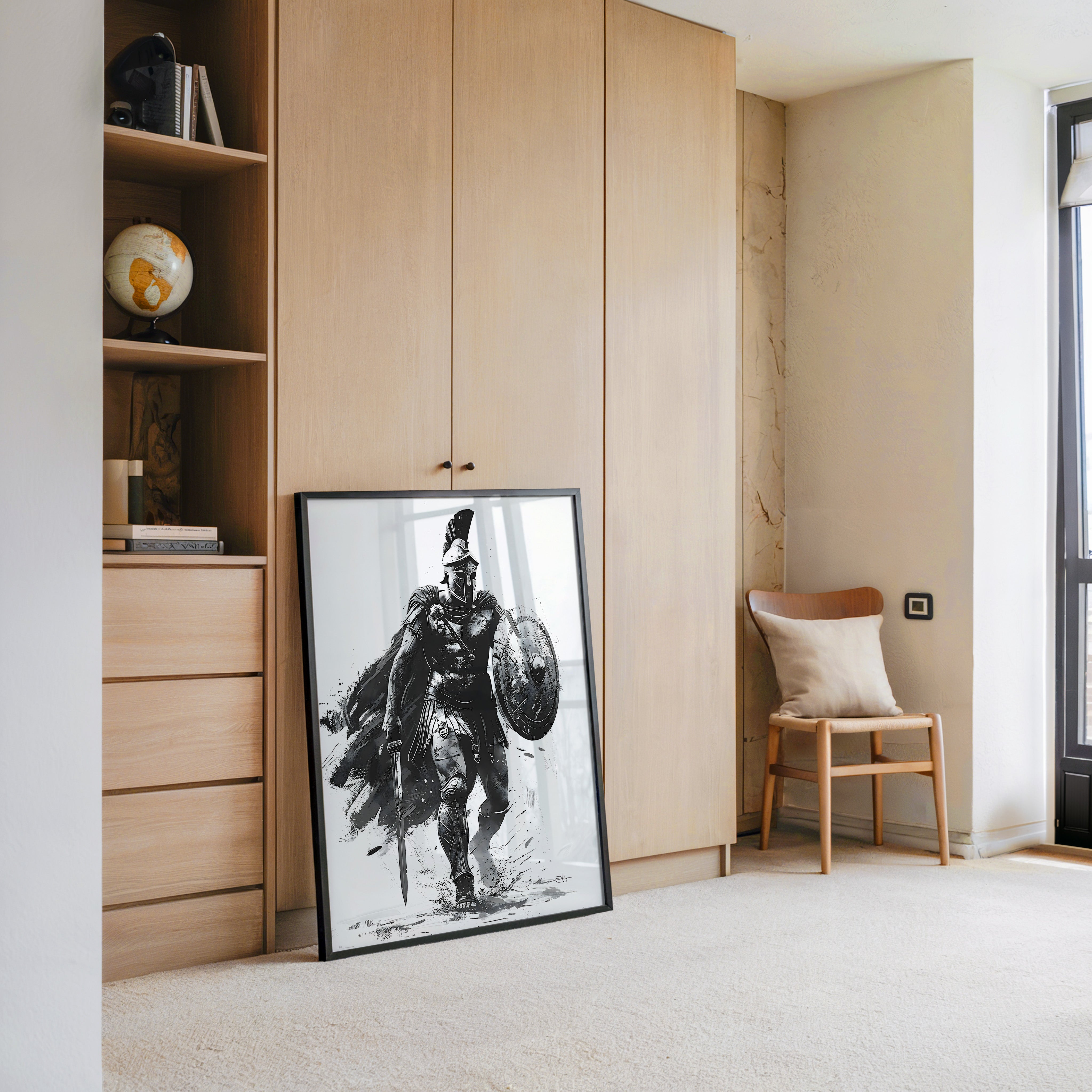 Krieger Graphic Schwarzweiß