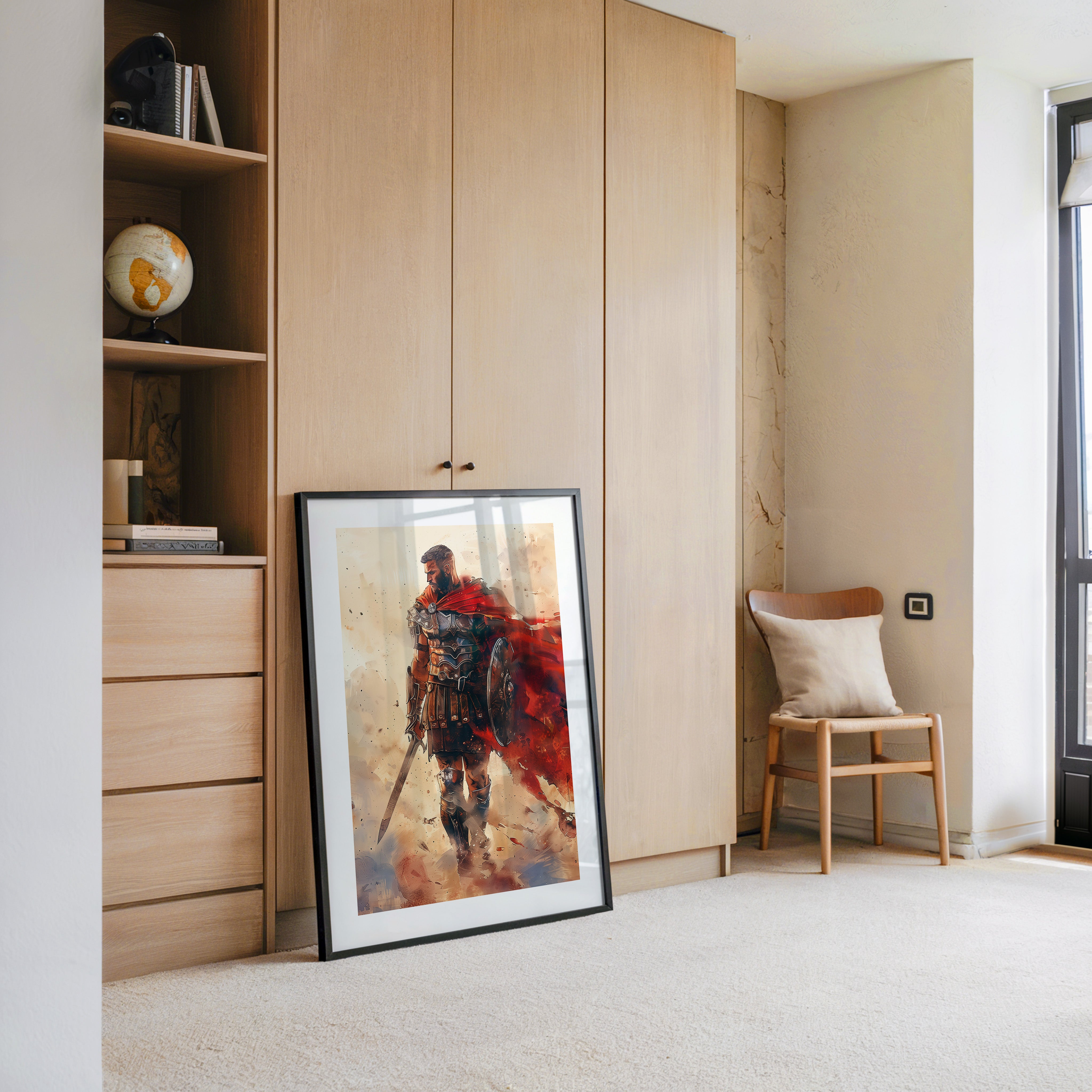 Römischer Krieger Aquarell Stil