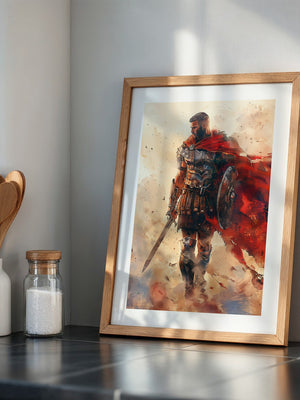 Römischer Krieger Aquarell Stil