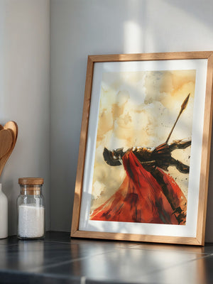 Spartaner Rüstung Aquarell
