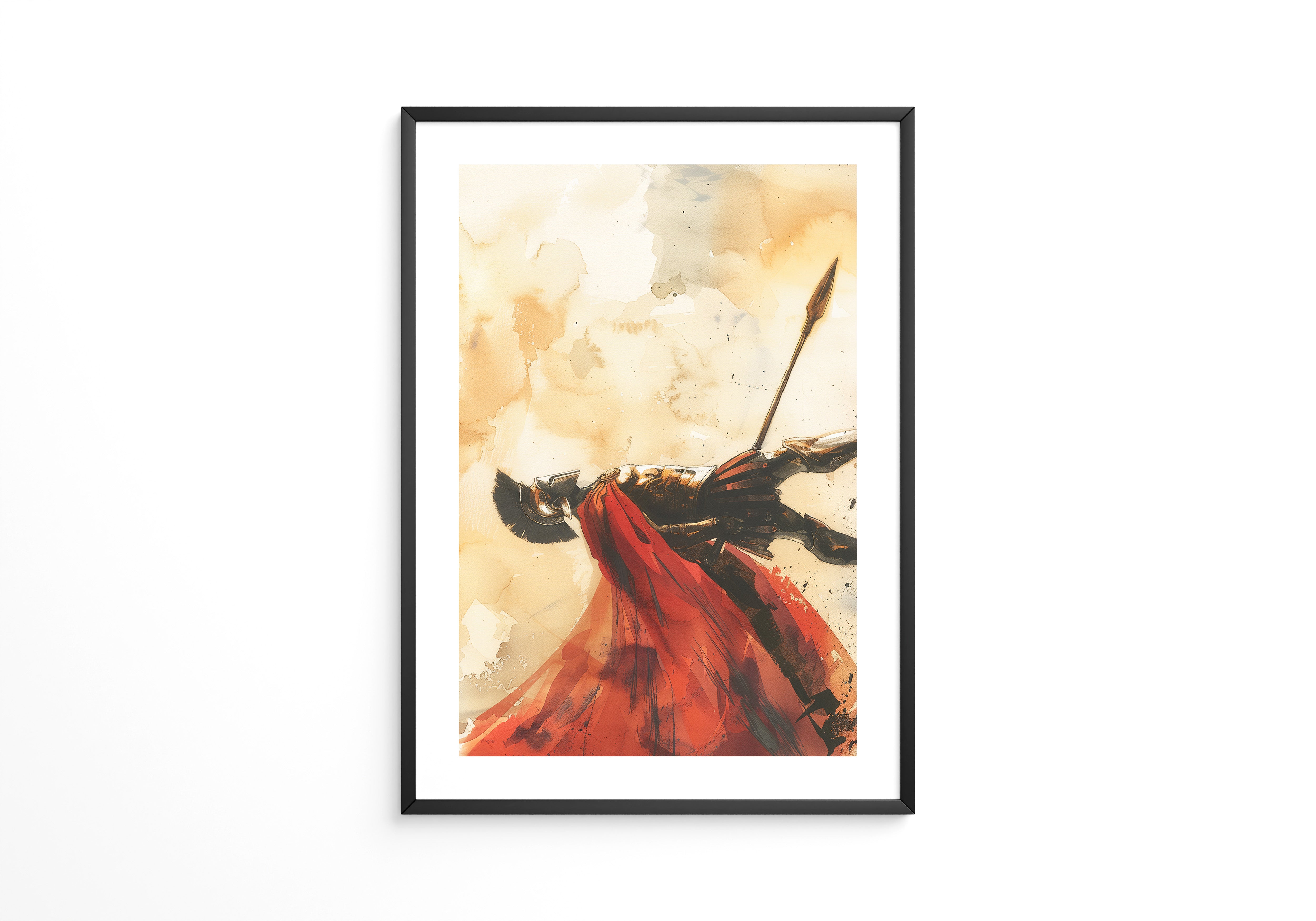 Spartaner Rüstung Aquarell